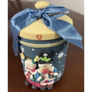 House Of Lloyd Vintage 2001 Candle Holder Christmas Snow Man Woman